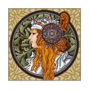Kanwa 6902 Głowy Bizantyjskie - Blondynka - Alfons Mucha