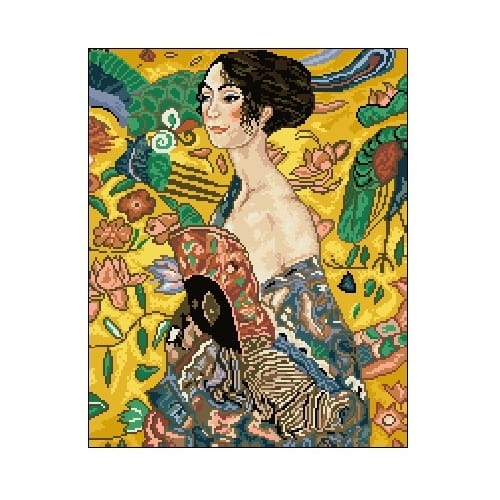Kanwa 6093 Dama z wachlarzem - Gustav Klimt 
