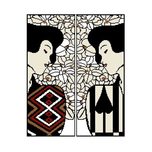 Kanwa 6117 Dwie postacie (frag.) - Gustav Klimt