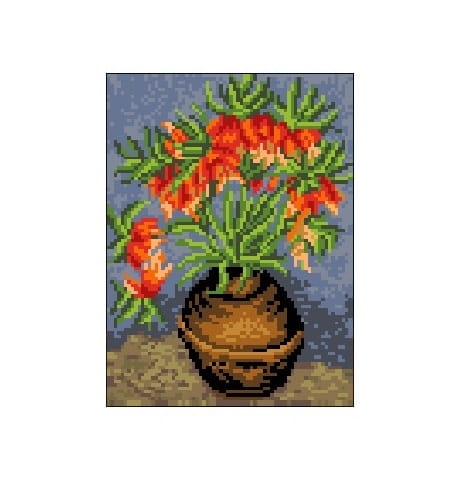 Kanwa 745 Szachownice cesarskie w miedzianym wazonie - Vincent Van Gogh