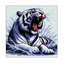 Kanwa 6953 Biały tygrys 